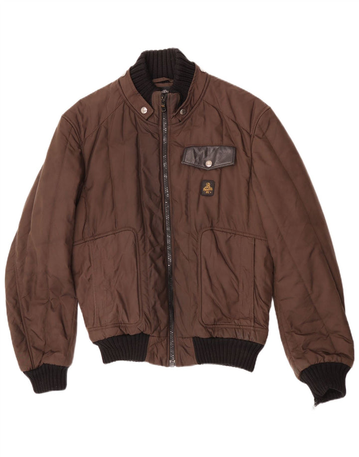 Refrigiwear Herre Bomber Regnjakke UK 42 XL Brun Colourblock Nylon