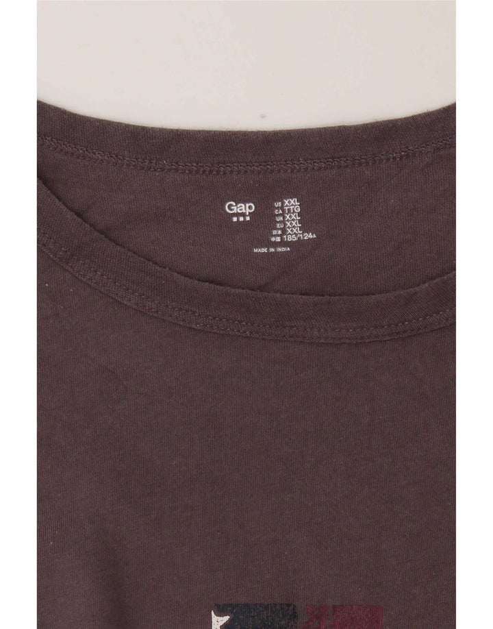 Gap Herre Grafisk T-Shirt Top 2XL Brun