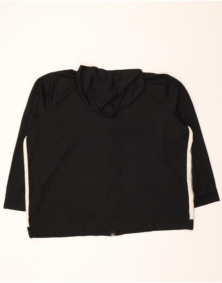 MOSSIMO Womens Oversized Zip Hoodie Sweater UK 22 3XL Black Colourblock Vintage Mossimo and Second-Hand Mossimo from Messina Hembry 
