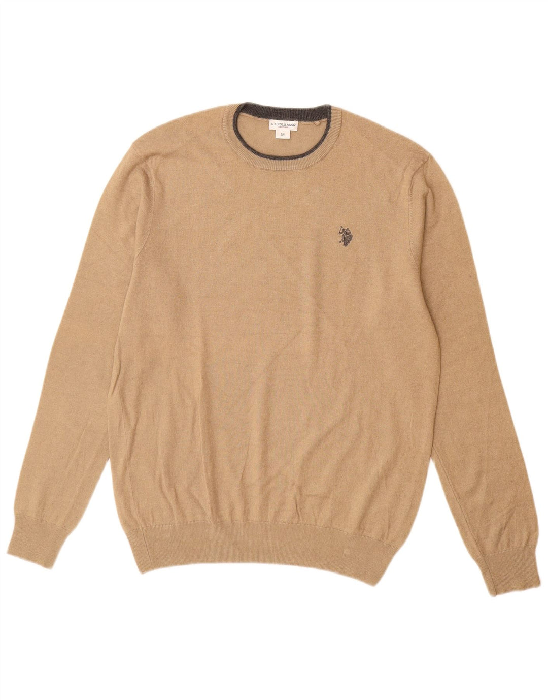 U.S. Polo Assn. Herre sweater med rund hals, medium beige