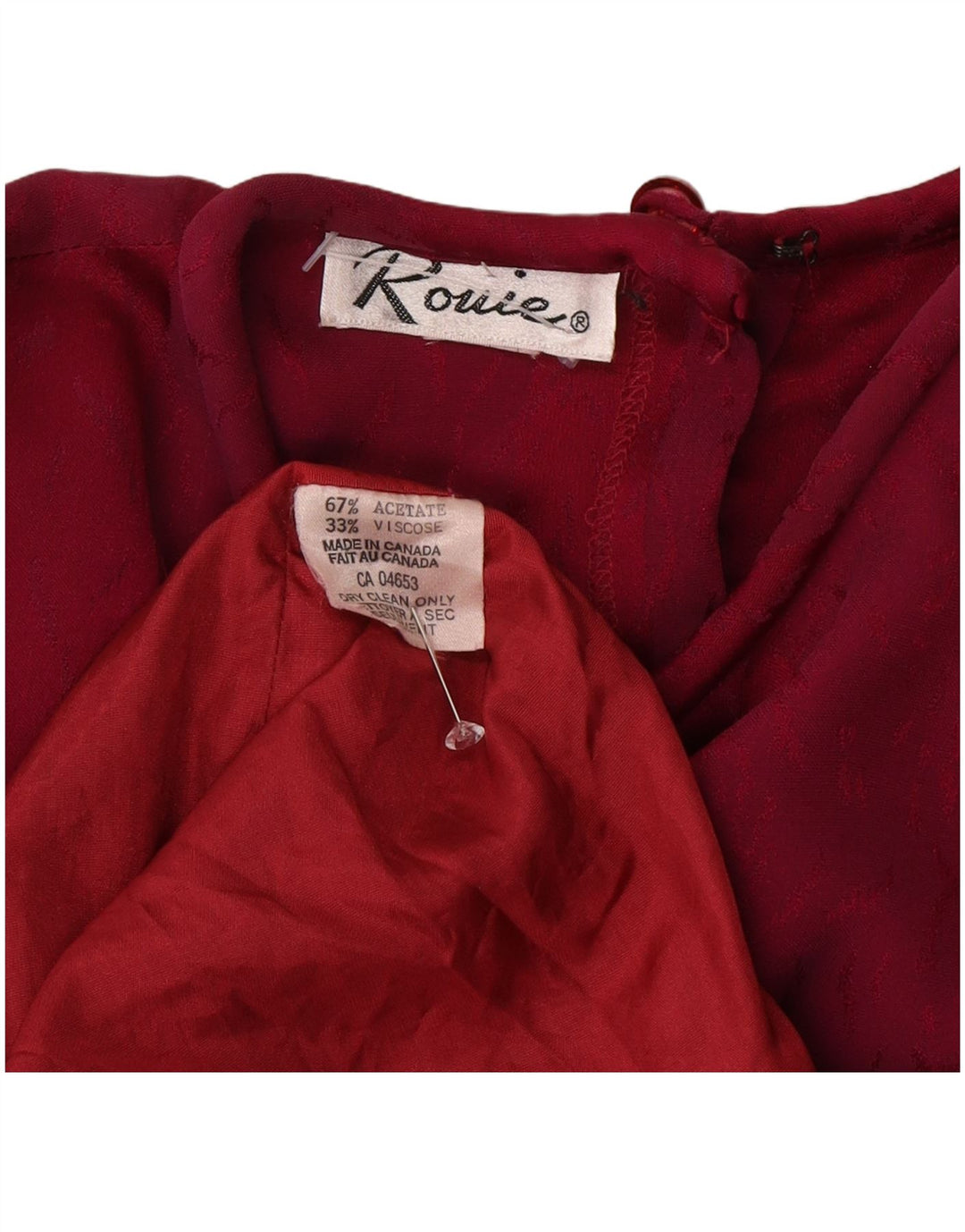 Rouie Langærmet Maxikjole til kvinder UK 12 Medium Red Acetate