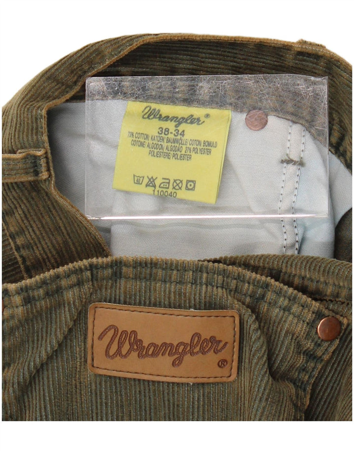WRANGLER Herre Bootcut Corduroy Bukser W38 L34 Khaki Bomuld