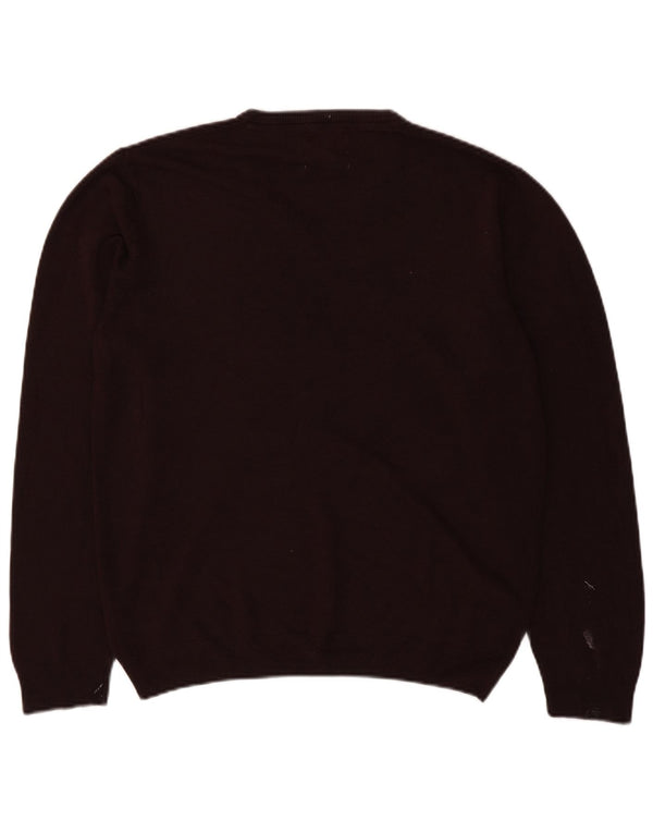 Marks & Spencer Herre V-hals sweater Stor brun akryl