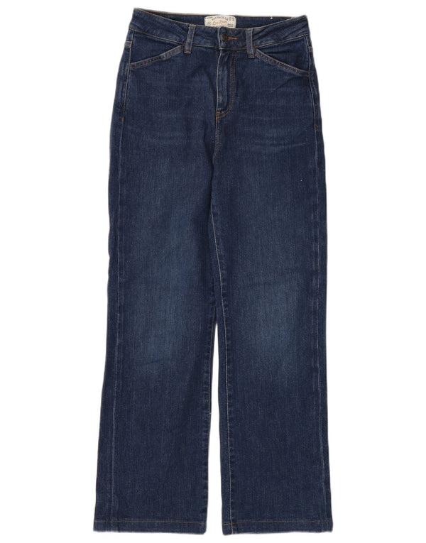 FAT FACE Dame Elise Jeans med brede ben UK 8 Small W28 L28 Navy Blue