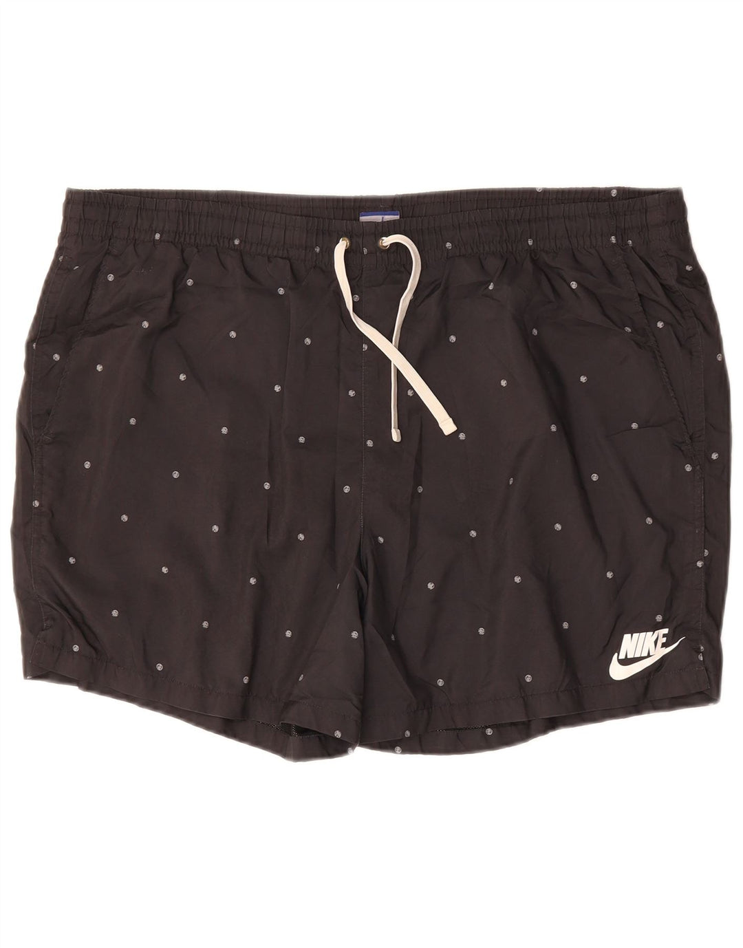NIKE Mens Swimming Shorts 2XL  Black Spotted Polyester