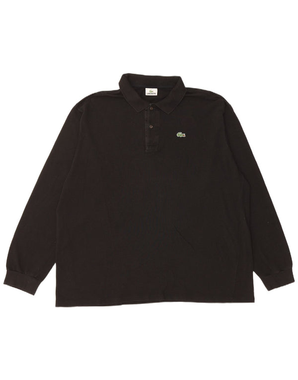 Lacoste Langærmet Polo Shirt til mænd Størrelse 8 3XL Sort Bomuld