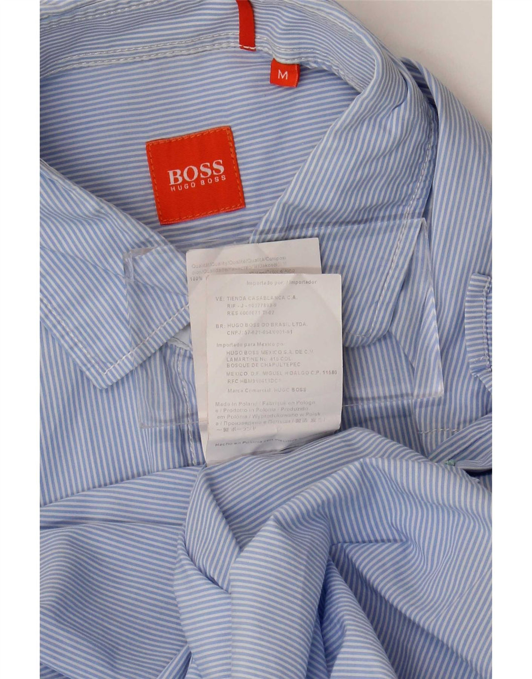 Hugo Boss Herreskjorte Medium Blue Pinstripe Bomuld