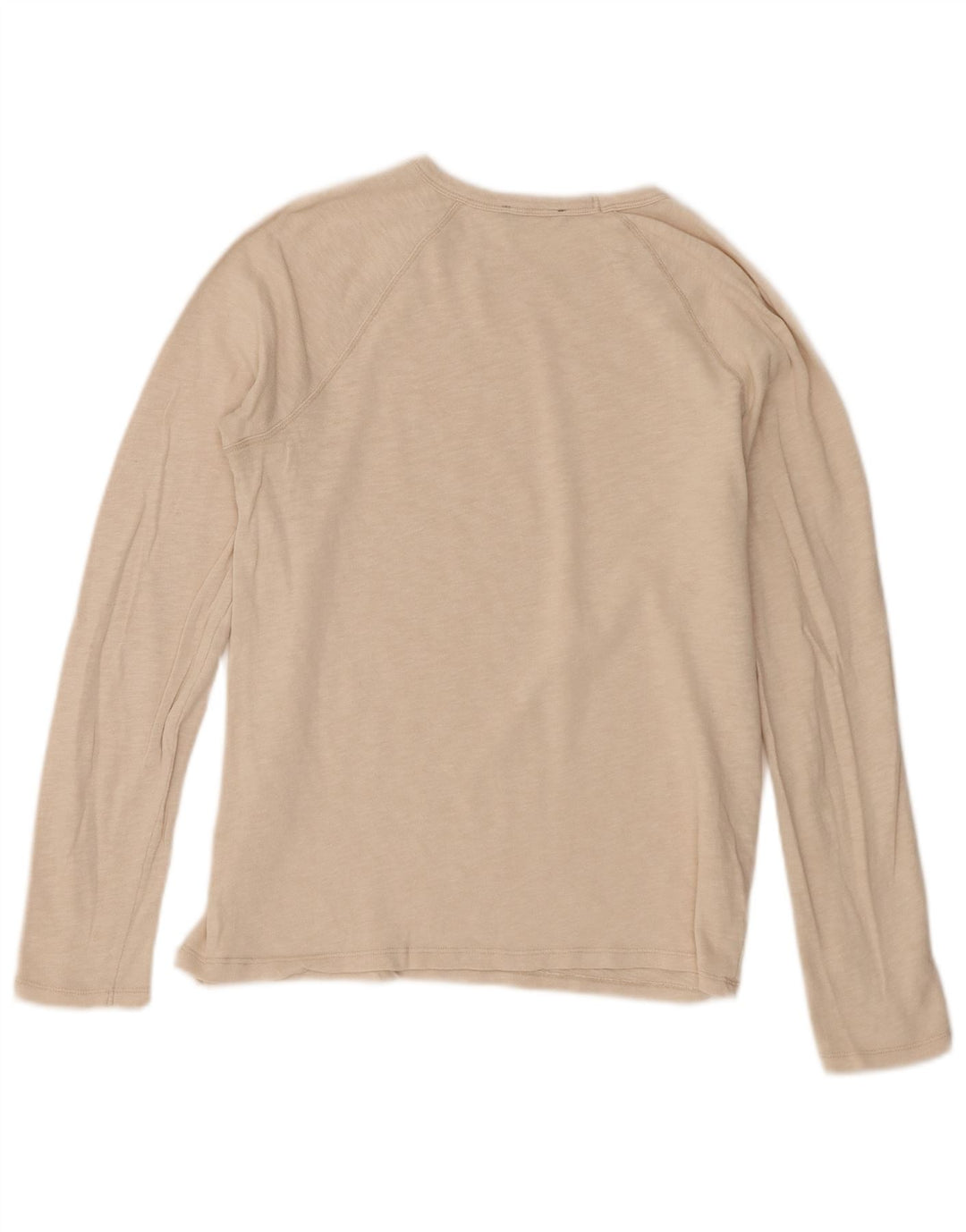Zara Herre Top Langærmet Lille Beige Bomuld