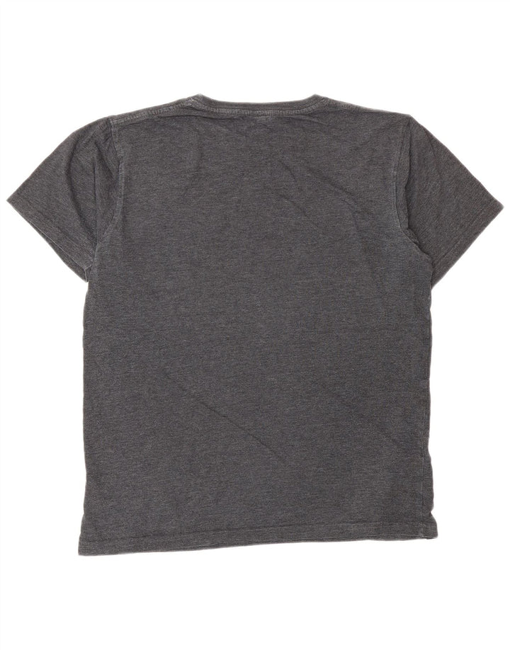 Saltrock Herre Grafisk T-Shirt Top Lille Grå Bomuld