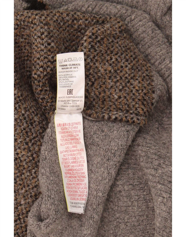 Marks & Spencer Dame Turtle Neck Jumper Sweater UK 18 XL Grå