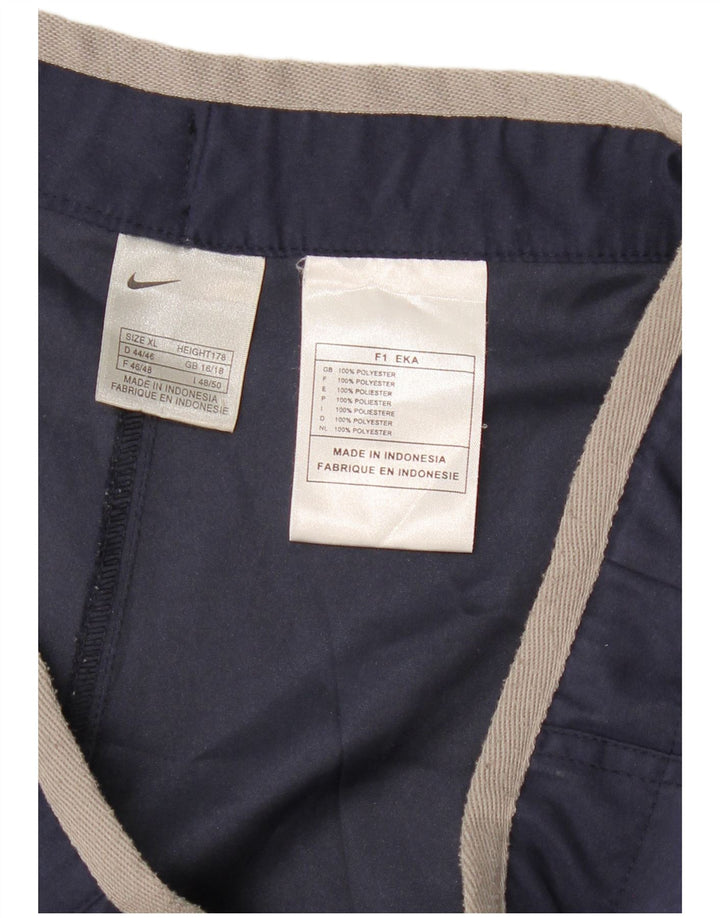 Nike lige chinobukser til kvinder UK 16/18 XL W36 L31 Marineblå polyester