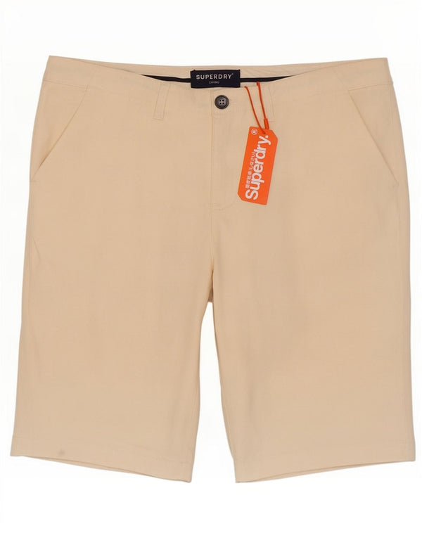 Superdry Chino Shorts til kvinder UK 14 Large W34 Beige Bomuld