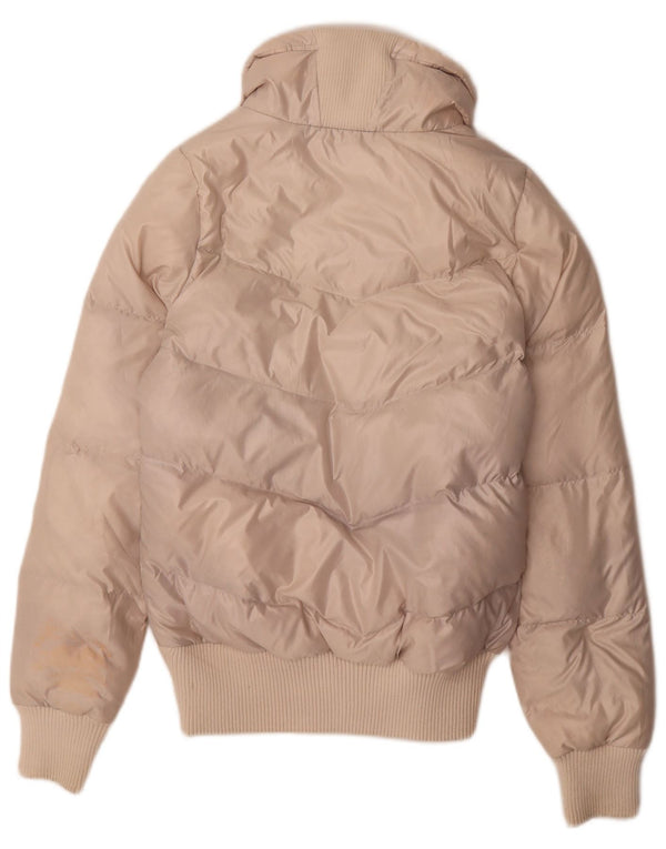 Adidas Dame Polstret Jakke UK 12 Medium Beige Nylon