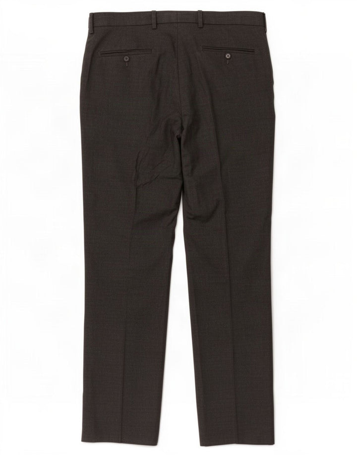 Marks & Spencer Herre Regular Fit Suit Bukser W34 L31 Grå polyester