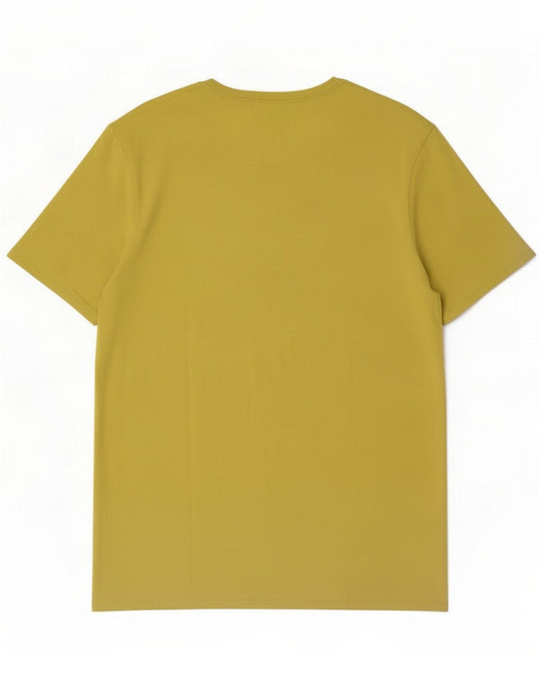 Guess Herre Slim Fit Grafisk T-shirt Top Medium Gul Bomuld