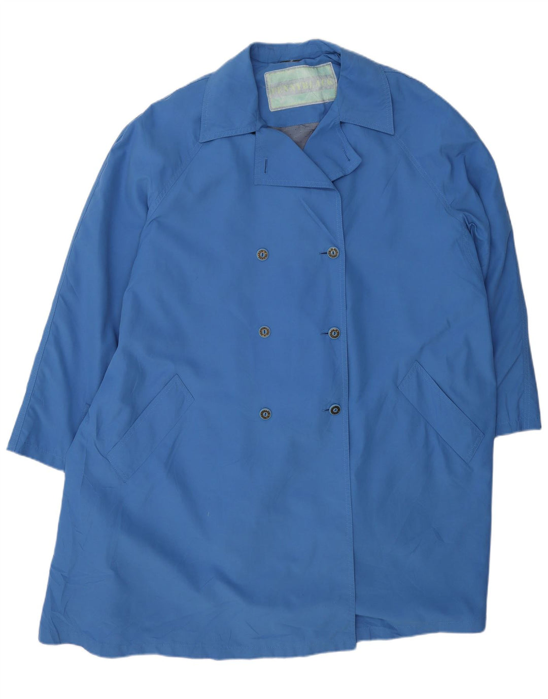 PENNY BLACK Oversized Trench Coat til kvinder UK 14 Medium Blue Acetate