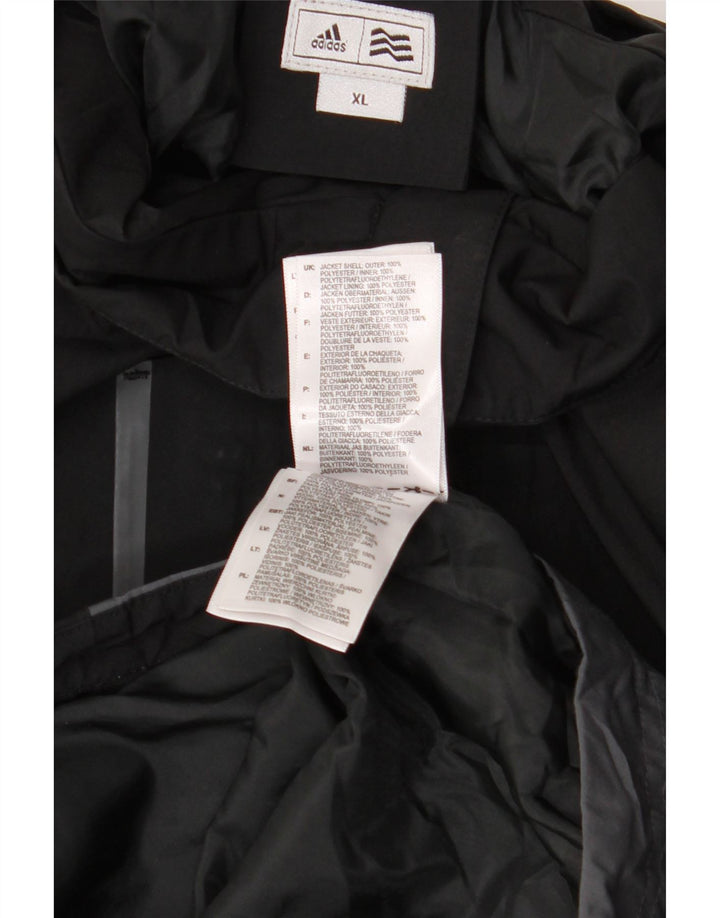 ADIDAS Herre grafisk vindjakke UK 42 XL Sort Colourblock