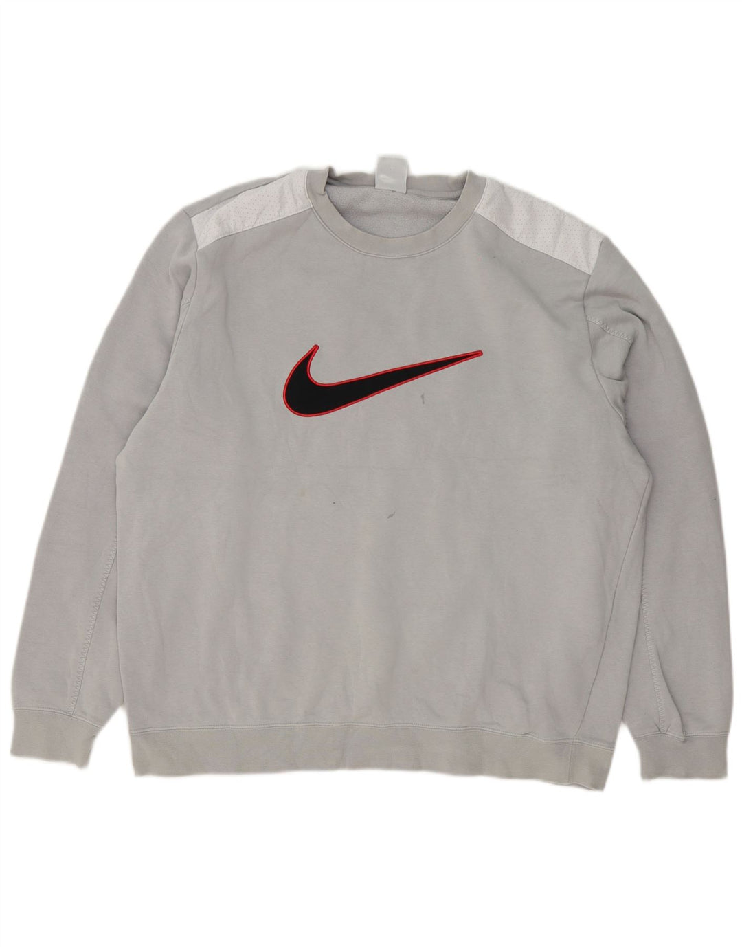 Nike grafisk sweatshirt til mænd, stor grå farveblok bomuld