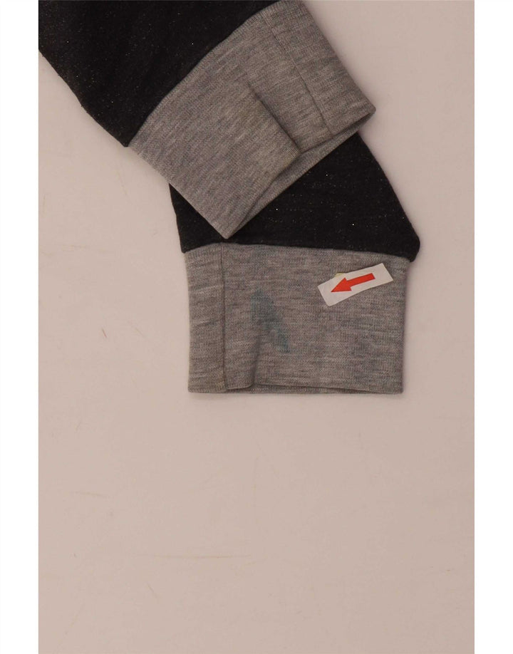 Converse Graphic Sweatshirt Jumper UK 10 Small Grey Colourblock