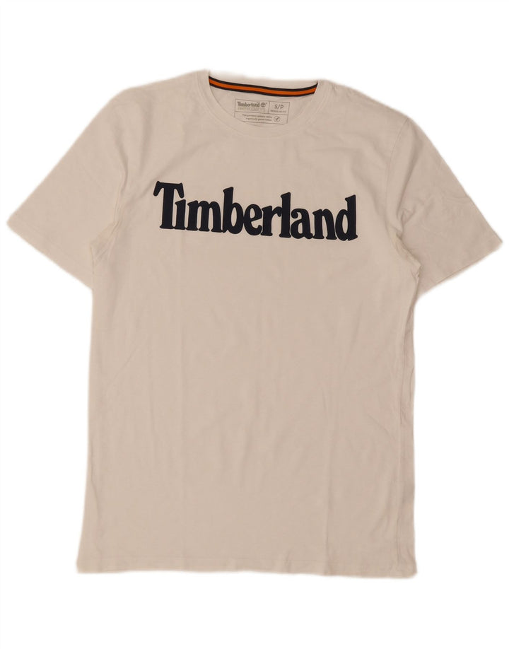 Timberland Herre Regular Fit grafisk T-shirt top lille hvid bomuld