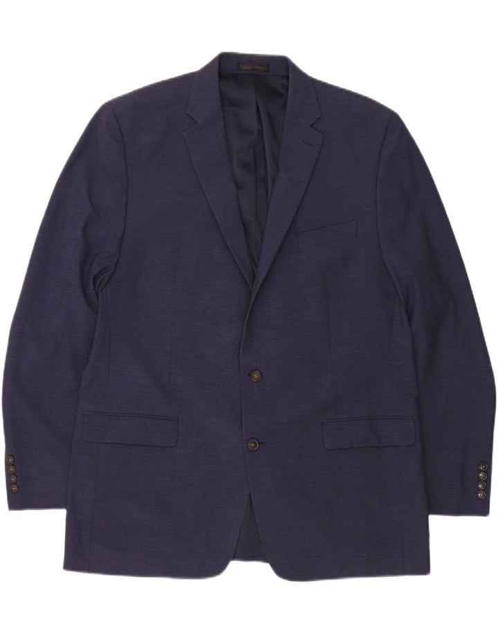 CHAPS Herre 2-knaps blazerjakke UK 46 3XL Marineblå polyester