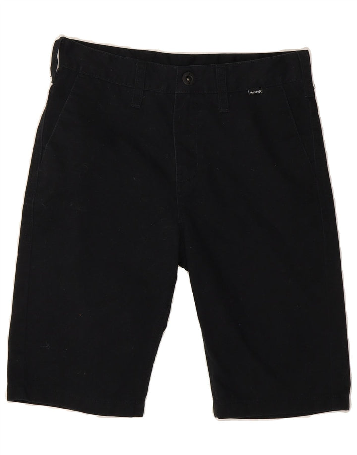 HURLEY Boys Chino Shorts 13-14 Years W26 Black Vintage Hurley and Second-Hand Hurley from Messina Hembry 