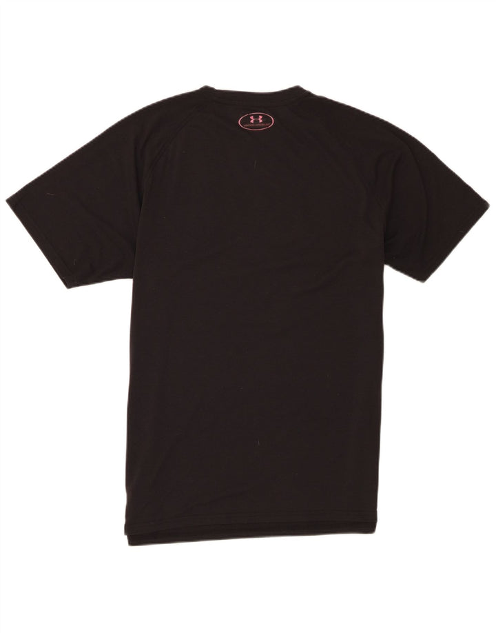 Under Armour Herre Heat Gear Grafisk T-Shirt Top Medium Sort Polyester