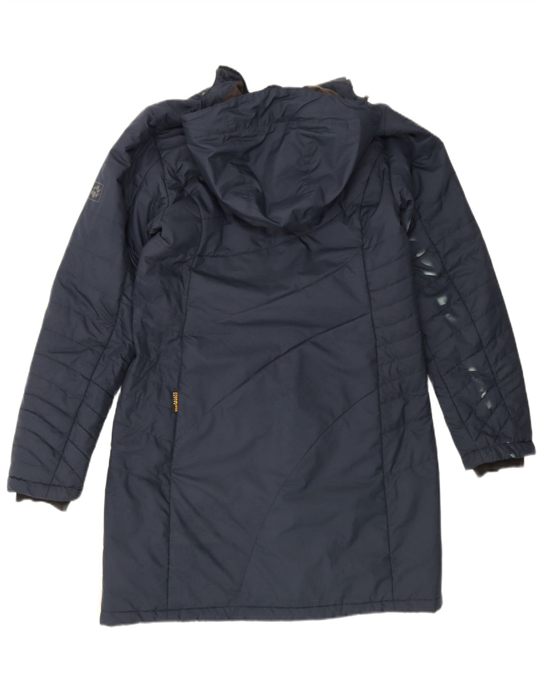 Jack Wolfskin Herre Hooded Polstret Frakke UK 12/14 Medium Navy Blue Polyester