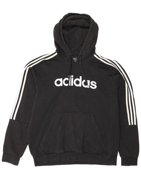 Adidas Grafisk hættetrøje til mænd XL Sort Bomuld Sports