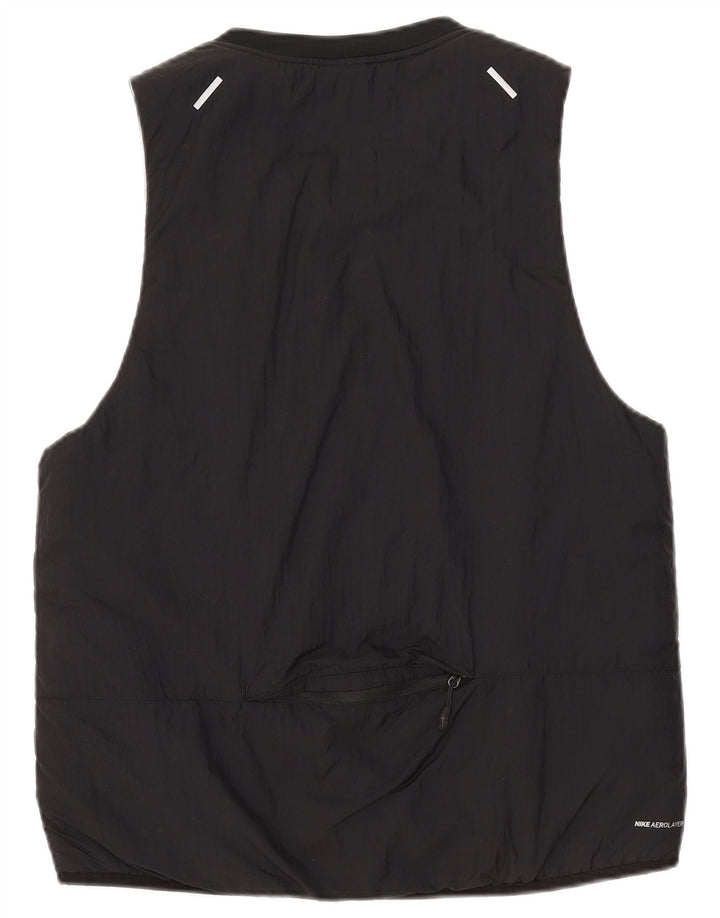 Nike Womens Polstret Gilet UK 14 Medium Black Nylon