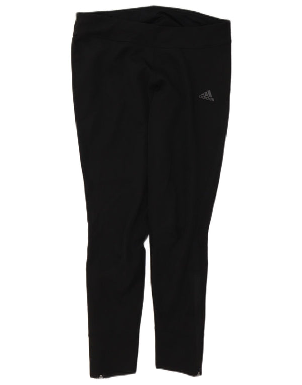 Adidas Womens Climalite Leggings UK 12/14 Medium Black Polyester