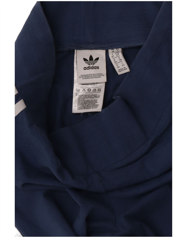 Adidas Dame Leggings UK 10 Small Navy Blue Bomuld