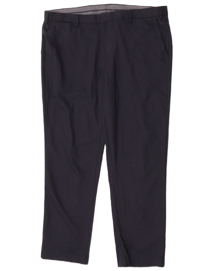 Marks & Spencer Dame Lige Regular Fit Suit Bukser W40 L30 Marineblå