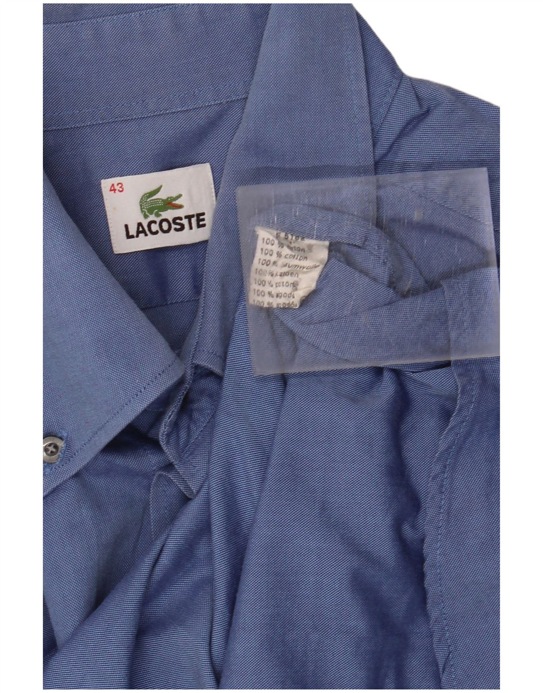 LACOSTE Herreskjorte str. 43 Large Blue Cotton