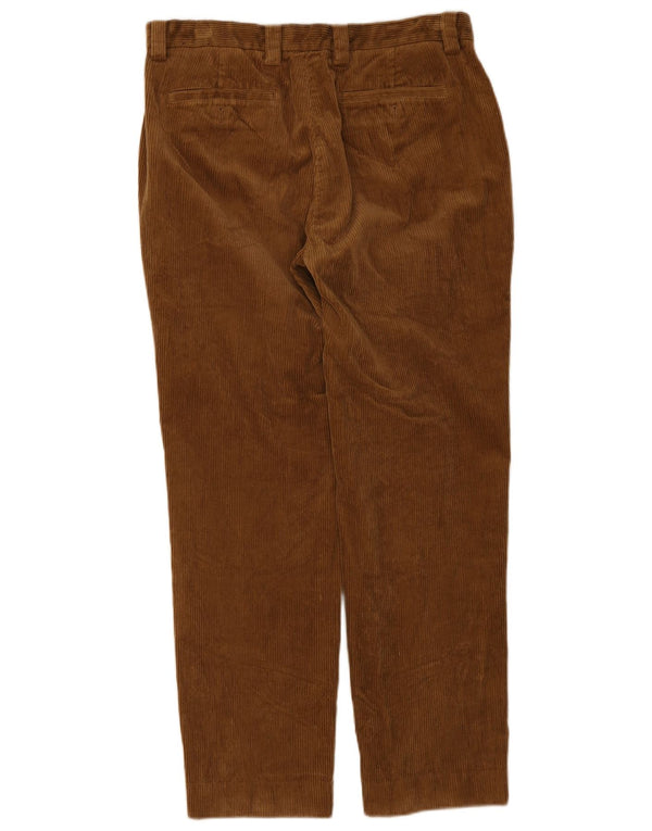Brooks Brothers Herre Clark Straight Corduroy Bukser W34 L30 Brun Bomuld
