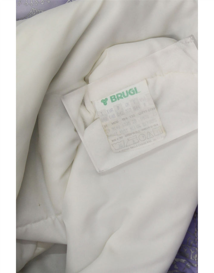 Brugi Dame Oversized Skijakke Størrelse 48 Lilla Paisley Polyamid