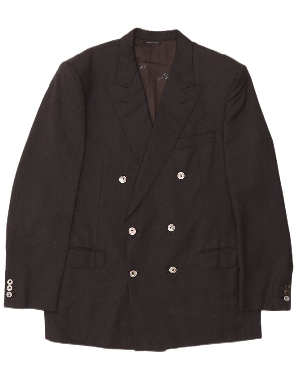 Pierre Cardin Herre Double Breasted Blazer Jacket UK 40 Large Grey
