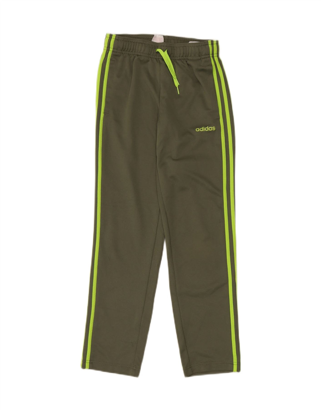 ADIDAS Boys Climalite træningsdragt bukser 11-12 år Khaki Polyester