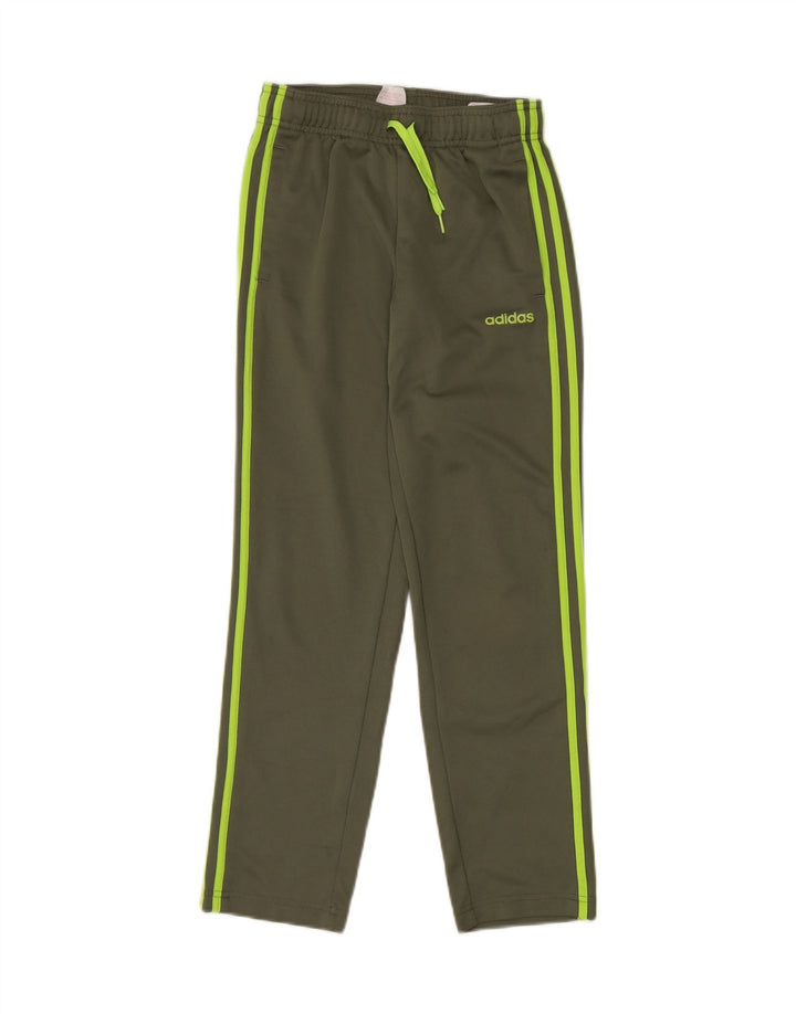 ADIDAS Boys Climalite træningsdragt bukser 11-12 år Khaki Polyester