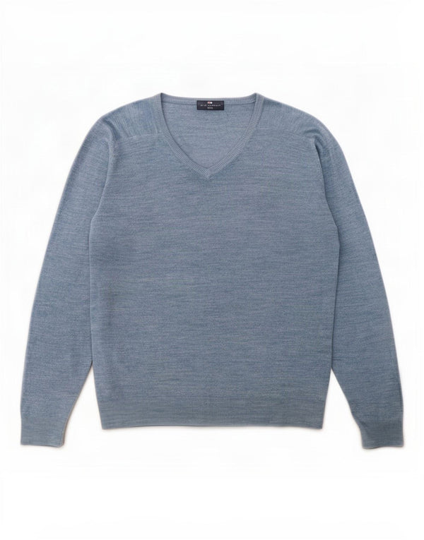 Marks & Spencer Mens Blue Harbour V-Neck Jumper Sweater Medium Acrylic