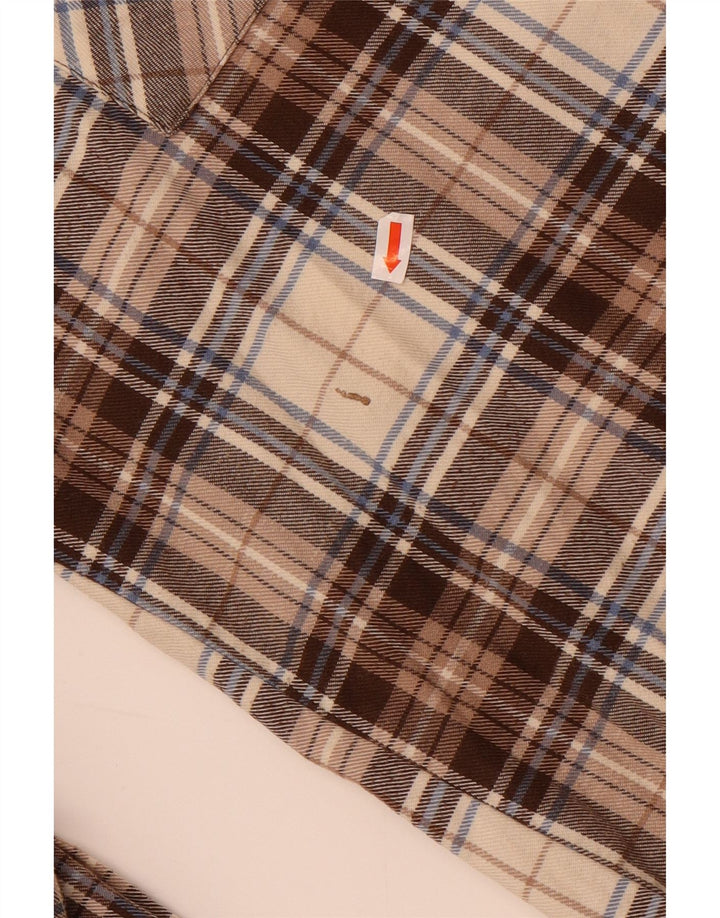Sea Barrier Herre Flanellskjorte 2XL Beige Ternet Bomuld