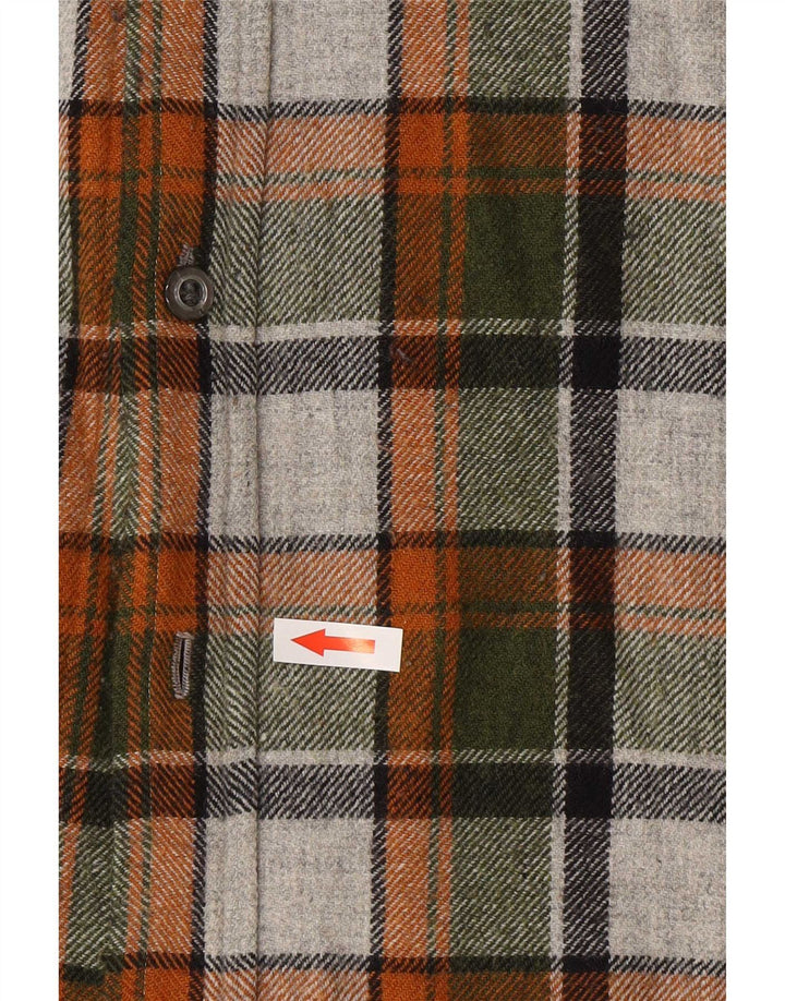 Vintage herre flannel skjorte stor flerfarvet plaid