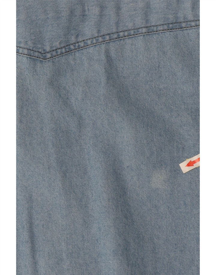 ARIZONA Kortærmet denimskjorte til mænd, stor blå