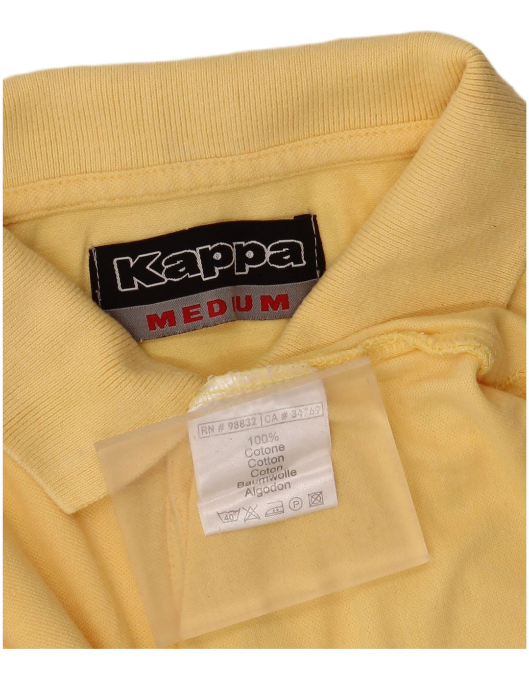 Kappa herre poloshirt Medium gul bomuld