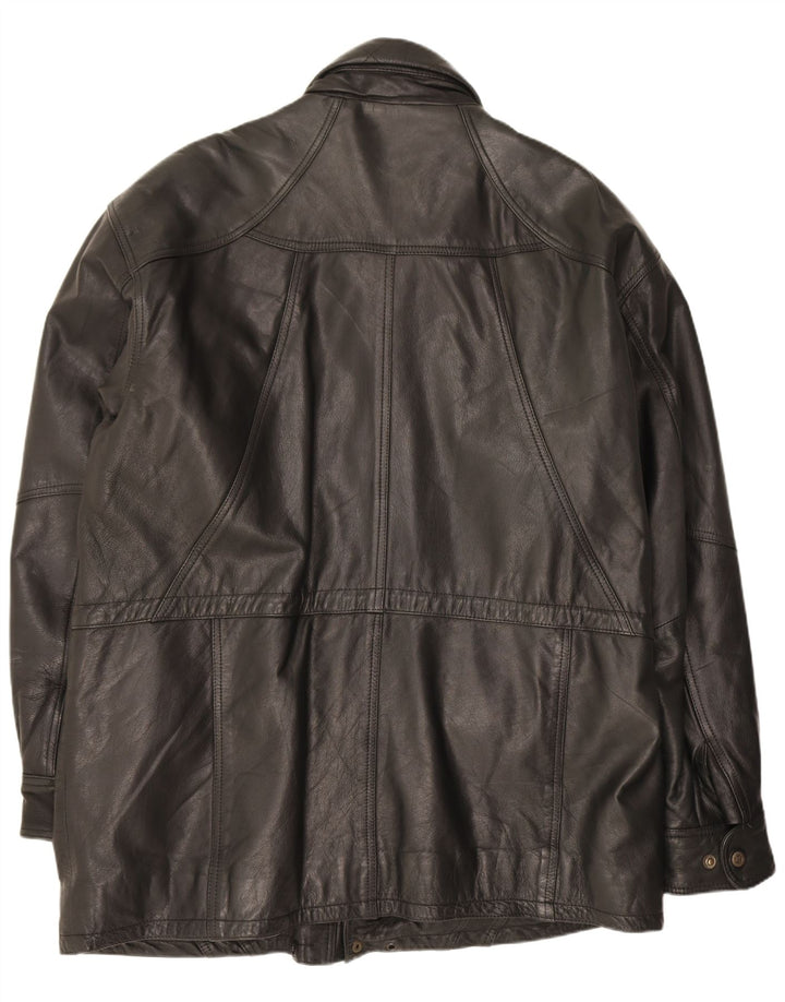 Shelter Bay Herre læderfrakke UK 40 Large Black
