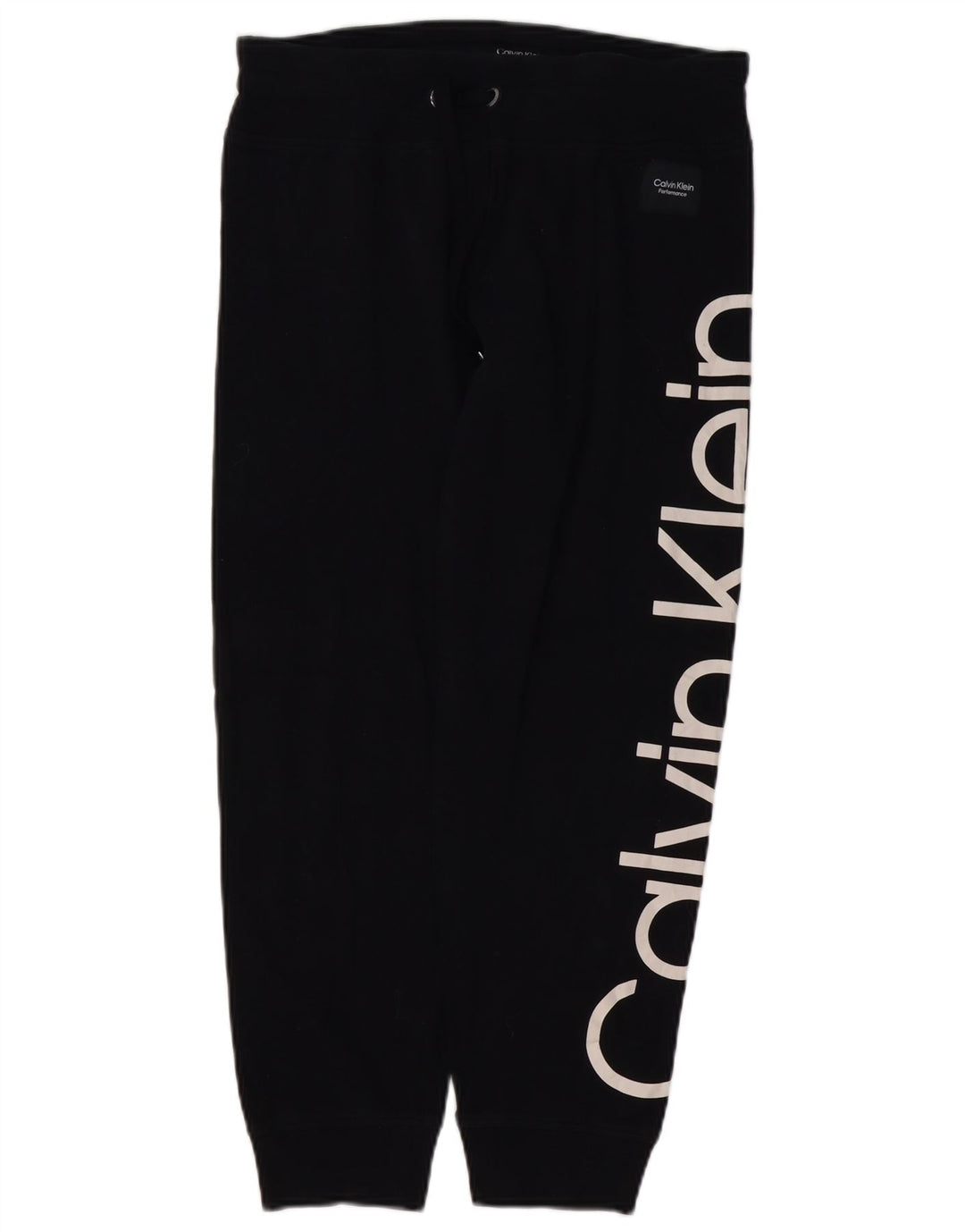CALVIN KLEIN Graphic Tracksuit Bukser til kvinder Joggers UK 14 Medium Black