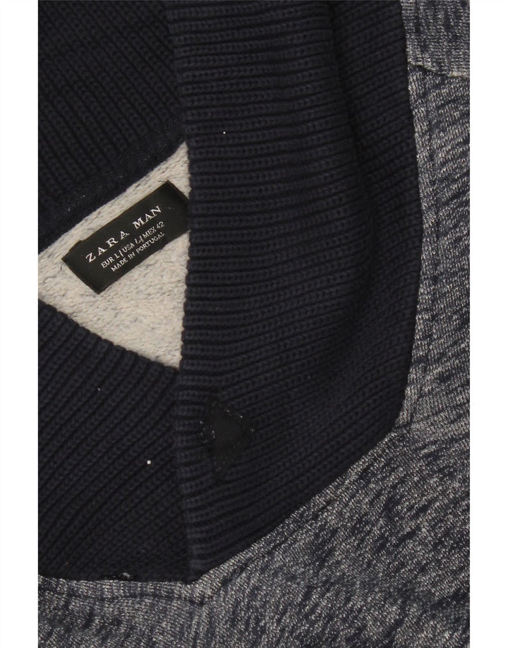 Zara Sweatshirt til mænd, stor marineblå flækket