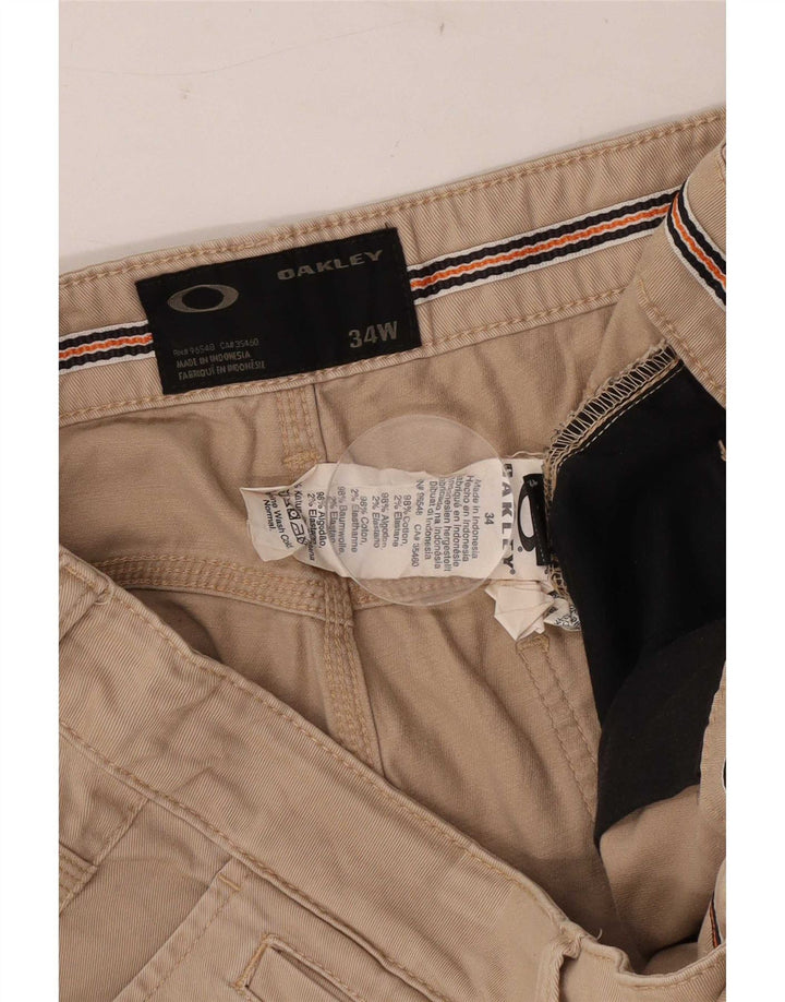 Oakley Herre Chino Shorts W34 Stor Beige Bomuld