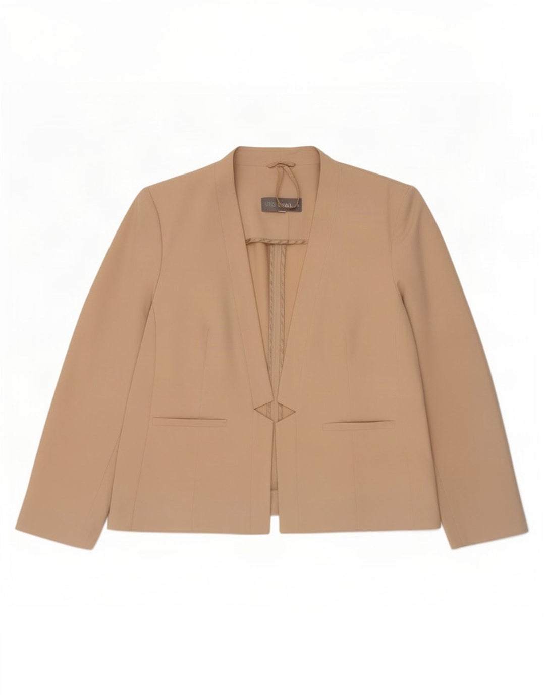 Marks & Spencer Dame Open Blazer Jacket UK 20 2XL Beige Polyester