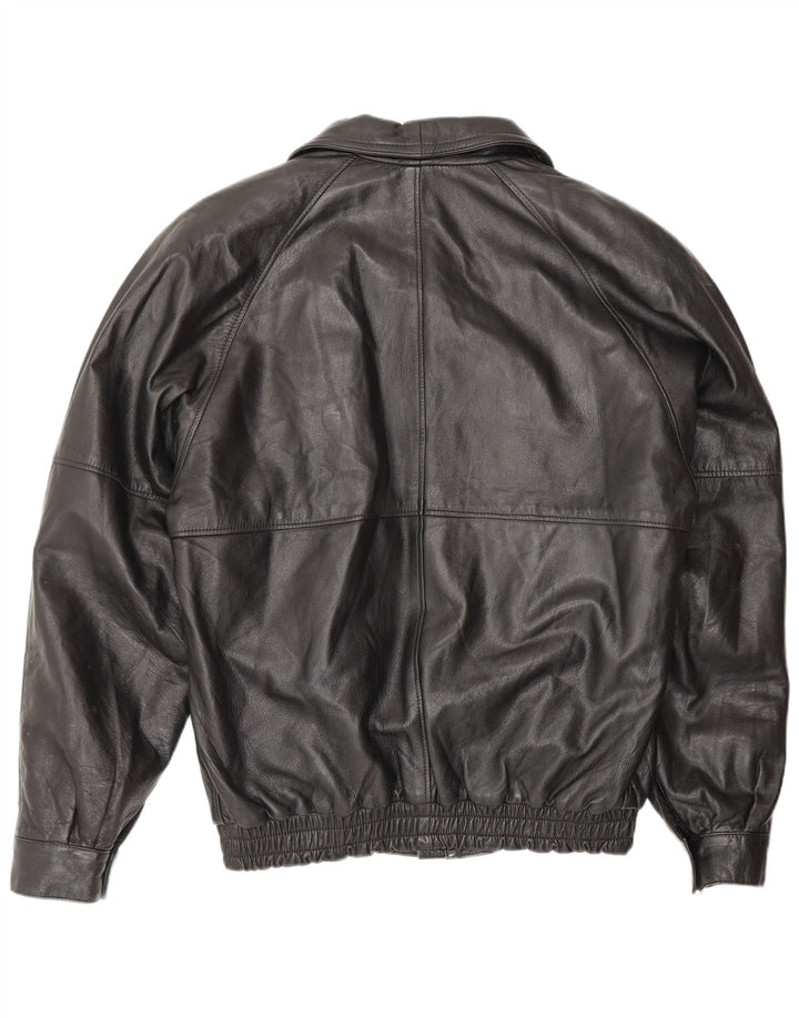 Vintage Herre Læderjakke IT 50 Large Sort
